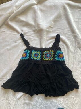 SO Black Smocked Tube Top